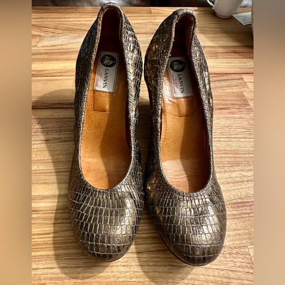 Pretty bronze Lanvin wedges - Picture 2 of 4